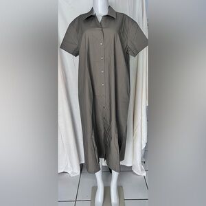 NWT Banana Republic Short Sleeve shirt dress button down w pockets Sz M